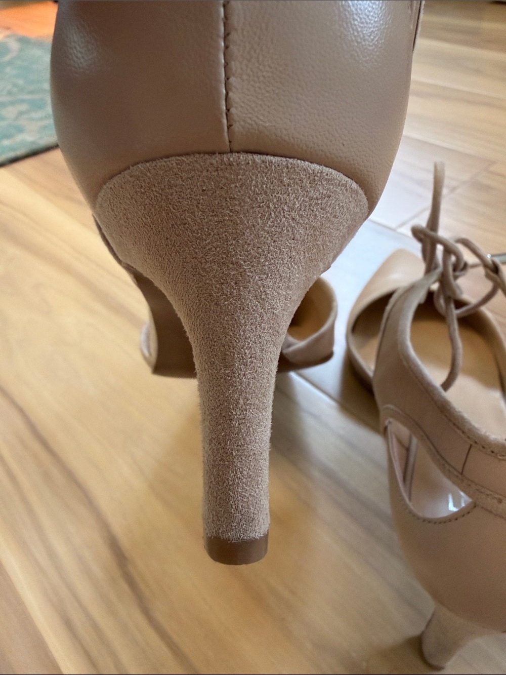 Franco Sarto Darlis Blush Pointed-Toe Ankle Tie Heels - Picture 6 of 7